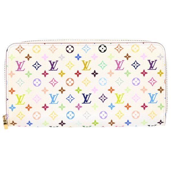 Louis Vuitton White Multicolor Zippy Wallet M60241 CA1103 194250 - Picture 1 of 7